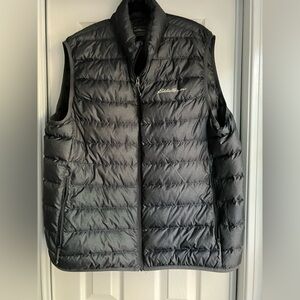 EDDIE BAUER quilted CirrusLite dark gray down puffer vest packable layering XL